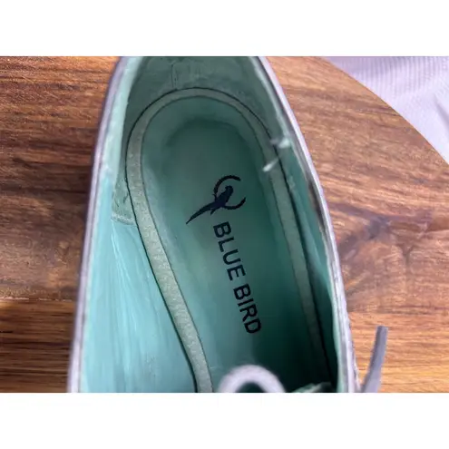 Blue Bird Women's Silver Brogue Flats Size 7