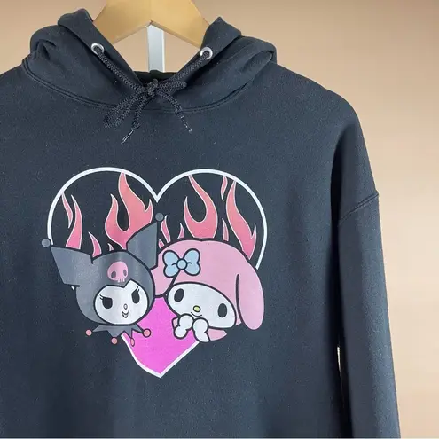 Sanrio MY MELODY & KUROMI- Kawaii - Adult Large Unisex Black Pullover Hoodie