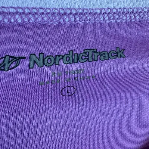 NordicTrack Purple Long Sleeve Crew Neck Lightweight Mesh Athletic Top Size L Size L