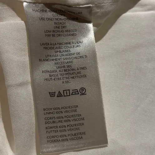 Maeve Anthropologie Pleated Taffeta Mini Skirt Size 8 Ivory