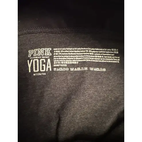 Victoria's Secret PINK Yoga Pants Cotton Blend Women's Medium Gray Criss Cross