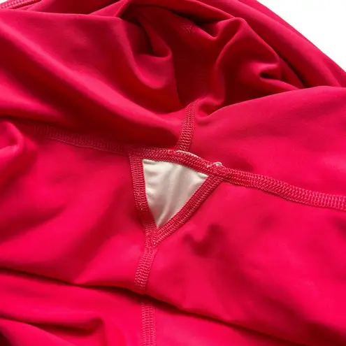 Peloton Women’s M Endurance Rib Highrise Biker Shorts Bright Pink Pockets NWT