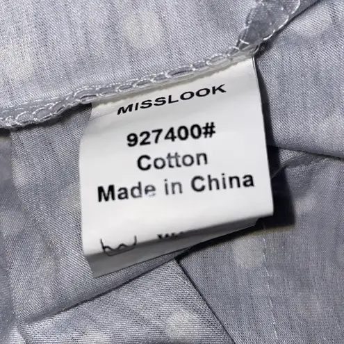 Miss Look Wavy stripes and polka dots top