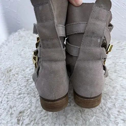 Steve Madden  Haggle Women's Boots Engineer Ankle Boot Buckle Suede Gray Size 9 thumbnail 6
