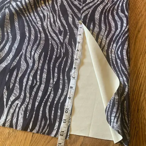 Zebra print high waist slit midi Skirt size L Size L
