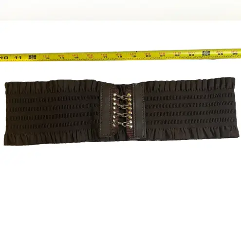 Steampunk Style Chocolate Corset Waist Belt Front Clasp | Renaissance Faire 29” Black