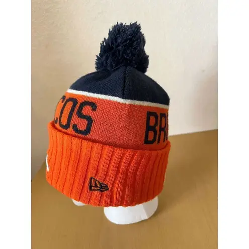 Denver Broncos New Era Orange Marl Cuffed Knit Hat with Pom