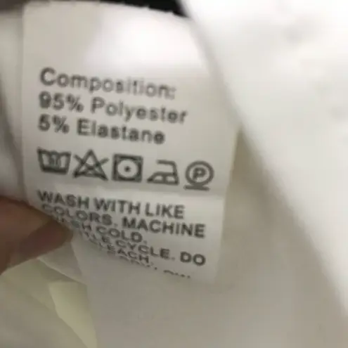 Shein White Pleated Sleeveless Crew Neck Tank Top EUC Size 10