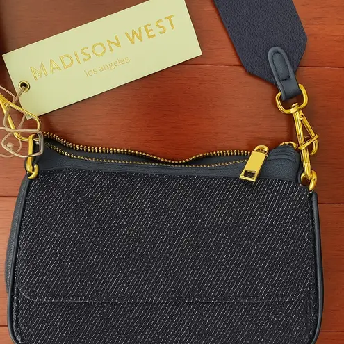 Madison West Elegant Black Crossbody Bag