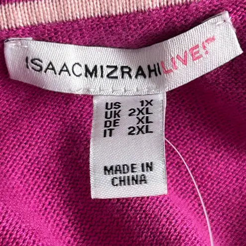 Isaac Mizrahi Womens Sweater Size 1X Magenta Warm Cozy Soft Preppy Academia Purple