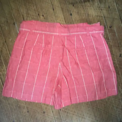 Banana Republic red and white striped paper bag size 6 shorts Red