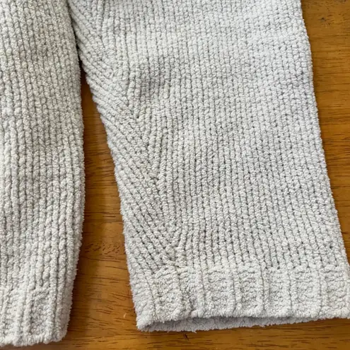 Orvis Soft Cozy Cream Knit Cardigan Sweater Button Up Side Slit, Size L