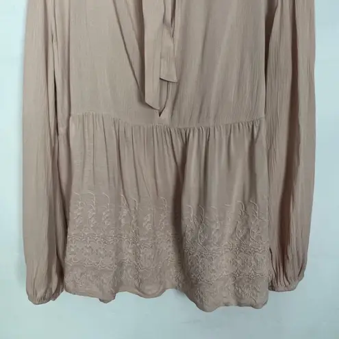 Women's Pullover Embroidered Pink Boho Top Size S/M