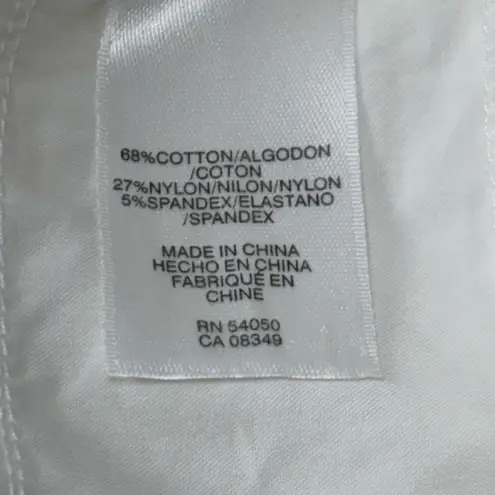 Nine West  White Button Down Shirt Fitted Notched Collar 14 - Image 5