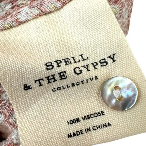 Spell & The Gypsy Portobello Road Babydoll Midi Dress Size XS Yellow