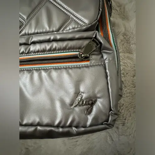 NWT Lug Wrangler medium cargo crossbody purse bag metallic pearl Silver