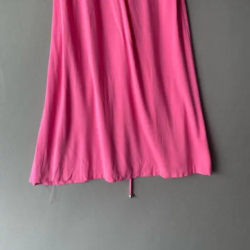 United Colors Of Benetton Benetton sz S spaghetti strap faux wrap pink midi dress