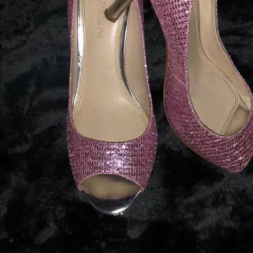 Enzo Angiolini  pink sparkle heels