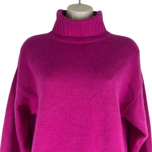 Naadam Luxe Cashmere Turtleneck Tunic Sweater Fuschia Pink Size XS