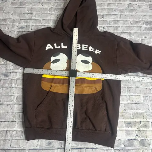 EUC McDonalds Brown " All Beef Hamburger" Women's Sweatshirt Size S