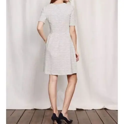 Boden Miranda fit & flare striped elevated basics elegant dress Black Size 6