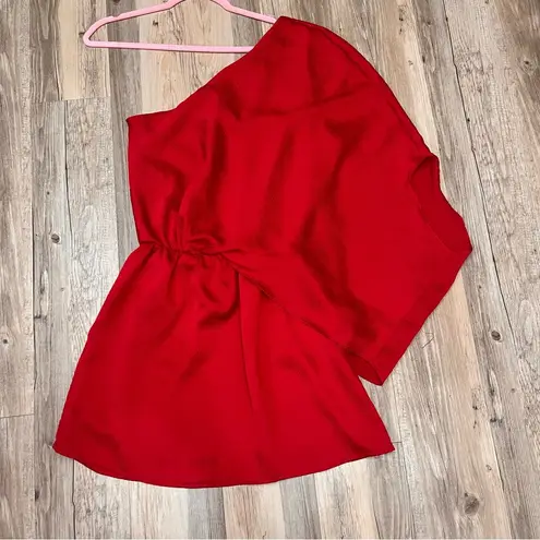 Tyche Boutique JUST MY TYPE ONE SHOULDER DRESS red size Medium