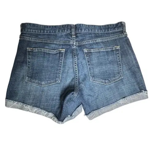 J.Crew Hipslung Denim Cutoff Shorts Women 6 Low Rise Raw Hem Distressed Blue
