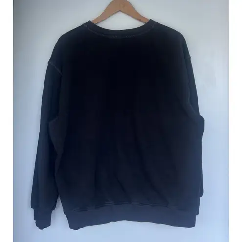For Love & Lemons Lightweight Alex Sweatshirt Black S Leisure Oversized Slouchy