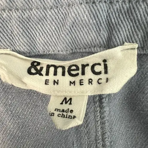 &merci & Merci Cotton Denim Chic Coquette Cottagecore Shortalls Juniors Sz Medium