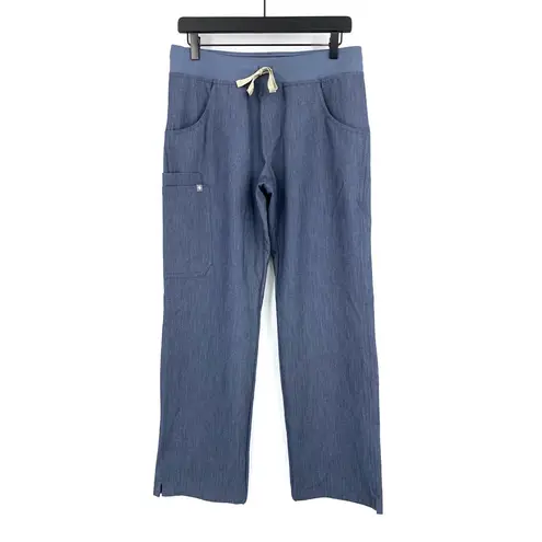 FIGS  Set, Casma Three Pocket Top & Kade Cargo Pants Heathered Denim S/S