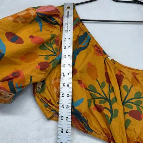 Farm Rio  Anthropologie Maxi Dress One Shoulder Cut Out Floral‎ Print L