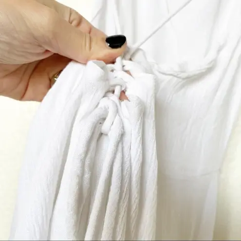 Girl & the Sun Luna Tie Back Maxi Dress White Size XS