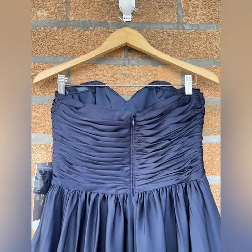 ml monique lhuillier strapless dress size 6 Blue