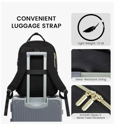 LOVEVOOK Garnet Backpack Black