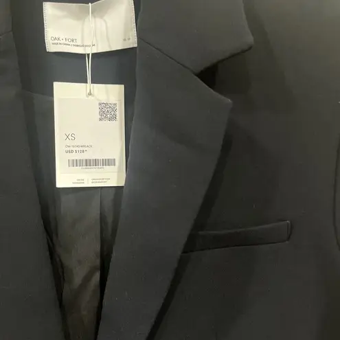 Oak + Fort Blazer Womens XS Oversized Fit Classic Wardrobe Essential Office Staple