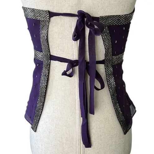 Tokyo Denim Silk Halter Blouse that ties in back Purple