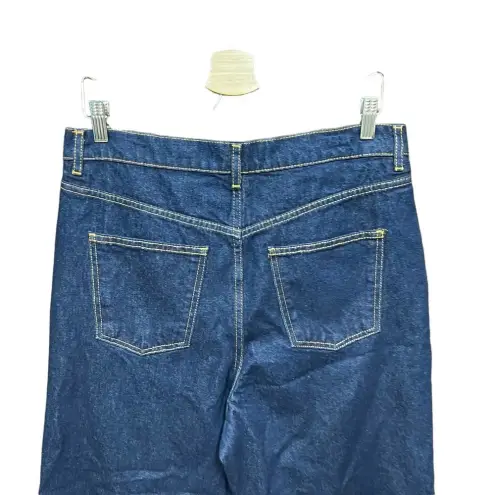 ZARA  Cropped ZW Premium Straight Leg Dark Wash Jeans‎ Blue Size US 12