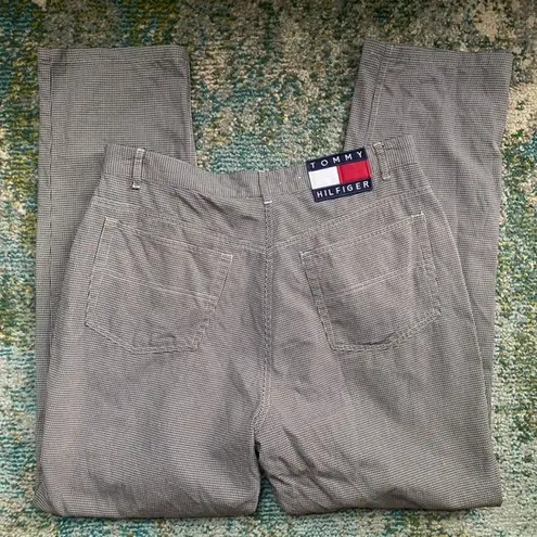 Tommy Hilfiger Vintage  houndstooth relaxed cotton logo pants, size 14