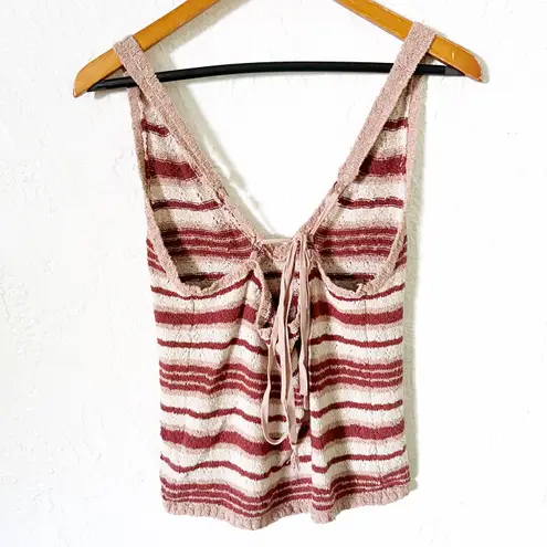 Free People Ditsy Stripe Knit Tank Top