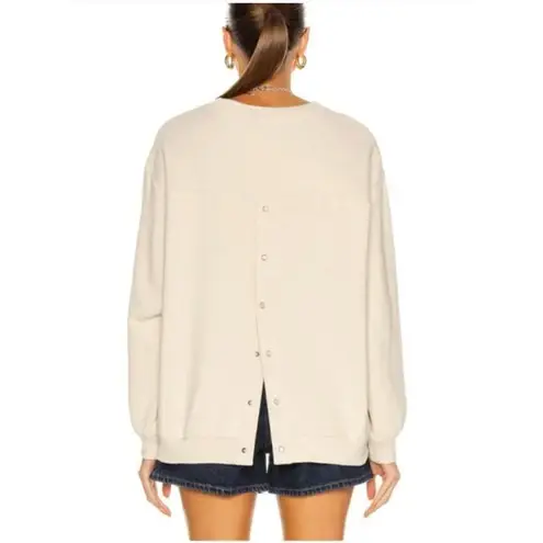 Ganni X Levi's Oversized Graphic Crewneck Sweatshirt XS Womens Oat New