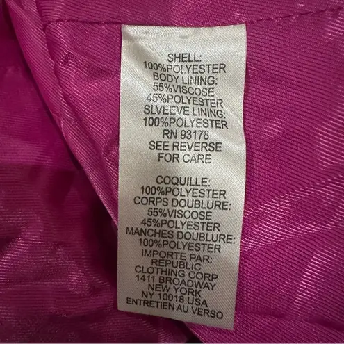 House of Harlow 1960 Satin Blazer Pink One Button Women's Small Holiduy