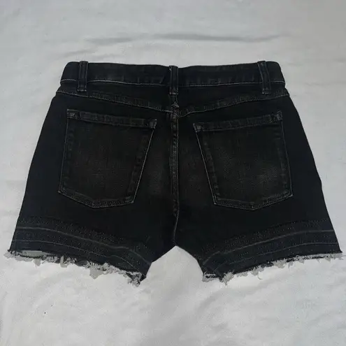 prAna NWOT  Raw Hem Cut Off Raw Hem London Black Denim Shorts-Black 0 25