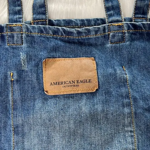 American Eagle Denim Logo Tote Bag