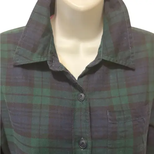 L.L. Bean Scotch Plaid Flannel Shacket Sherpa