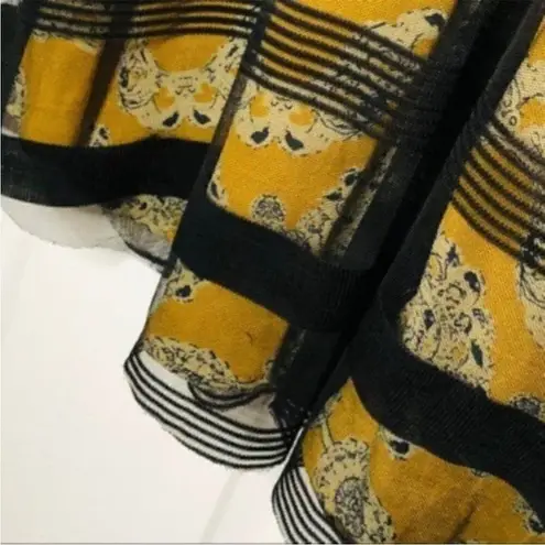 Whish Black Sleeveless Stripe Mesh Overlay Tank Sun dress Yellow Blue Black S