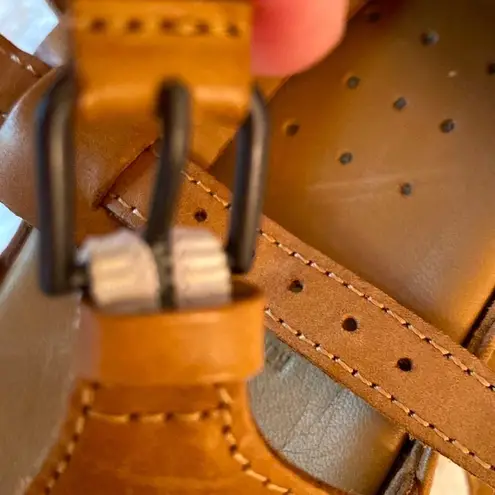 Ecco Flash Leather T-Strap Gladiator Butter Soft Sandal Tan Pink EU40 US (9-9.5)