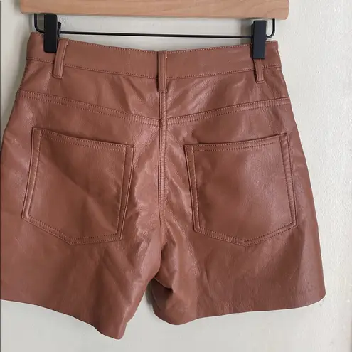 Wilfred Nocturne Vegan Leather Short Cognac Tan Size 2