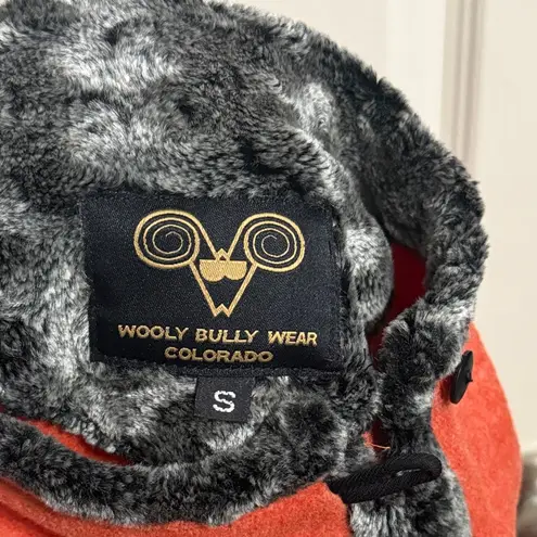 Wooly Bully 💖 Orange Fleece Sweatshirt w/Faux Fur Trim