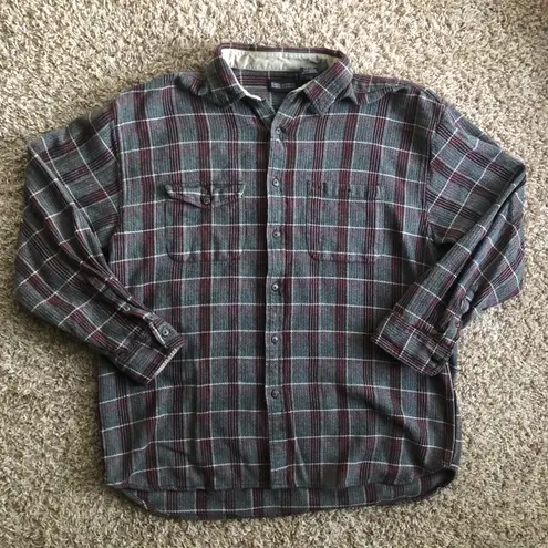 Faded Glory 100% COTTON FLANNEL SHIRT BUTTON UP thumbnail 5