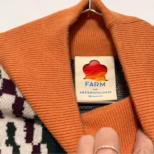 Farm Rio  tribal turtleneck sweater dress fringe size small